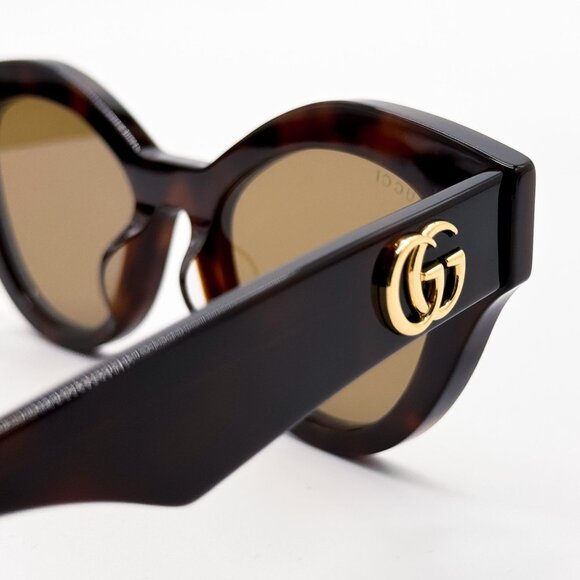 NEW GUCCI GG0957S 006 SUNGLASSES WOMEN HAVANA BROWN EYEWEAR - Picture 6 of 10